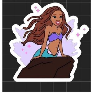 Disney the little mermaid waterproof vinyl sticker 3 inch